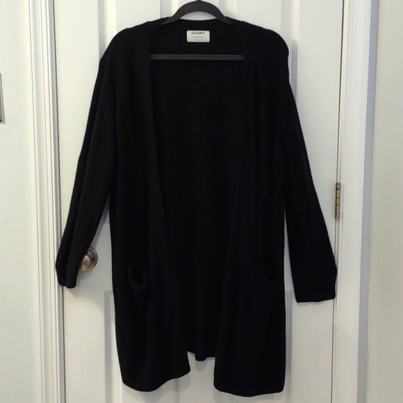 Old Navy Livaeco Longline Open Front Sweater Cardigan in Black Size S - Picture 6 of 7